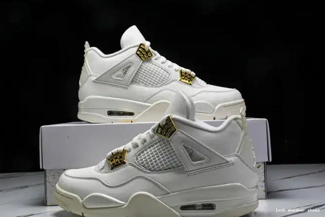 Rep LUCY Gold Metallic AQ9129-170 Jordan Retro 4 0423